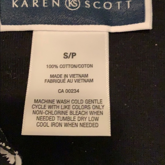 Karen Scott Petite Zebra Print Black Dressy Collared Pullover Shirt Blouse - Picture 4 of 4